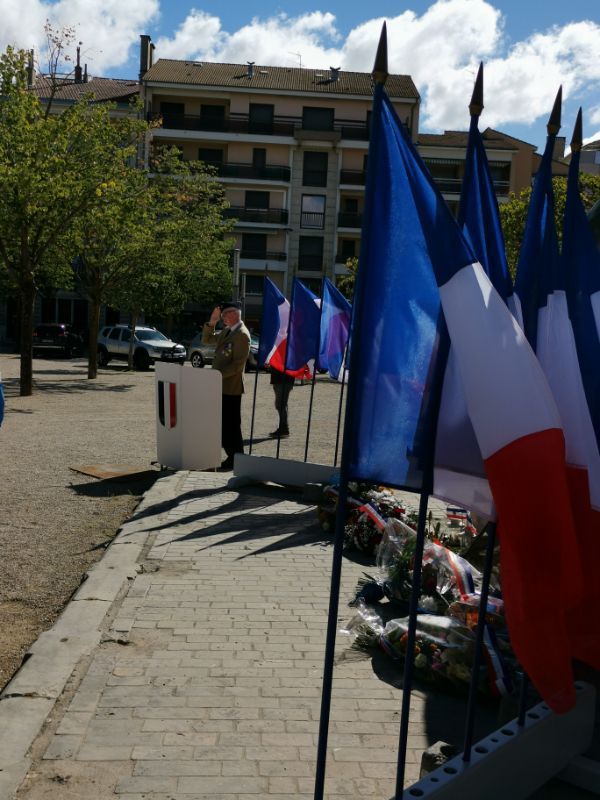 Le salut pendant la Marseillaise.